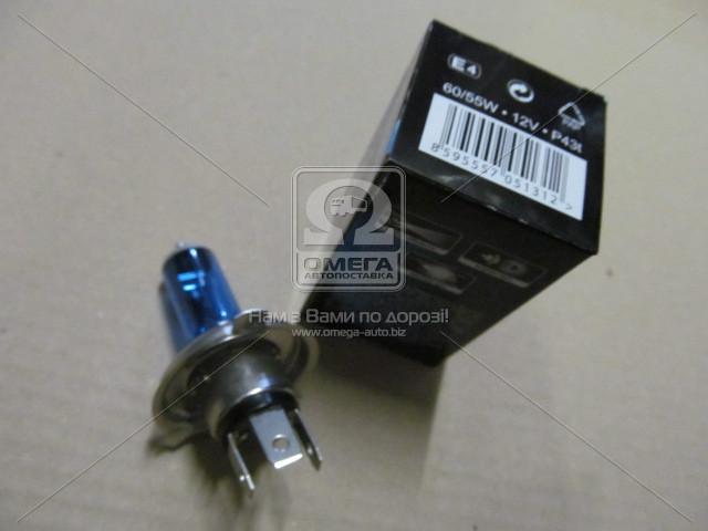 Лампа АКГ12-60+55-1 (Xenon) (12V 60/55W H4) P43t  /iнд.уп./ (Tes-Lamps) - фото 