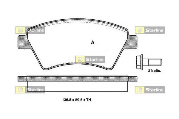 Колодки тормозные передние (дисковые) комплект (Starline) BDS329 - фото 