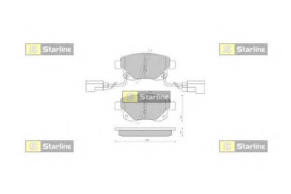 Колодки тормозные задние (дисковые) комплект (Starline) BD S850P - фото 