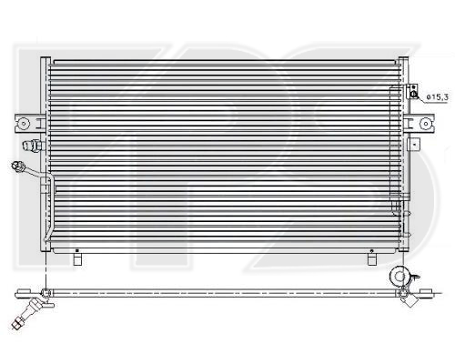 Радиатор кондиционера (конденсер) NS MAXIMA QX(94-)2.0 i V6 24V(+)[OE 92110-2Y910] (NISSENS) - фото 