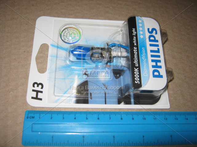 Лампа накаливания H3 12V 55W PK22s Diamond Vision 5000K 1шт blister (Philips) - фото 