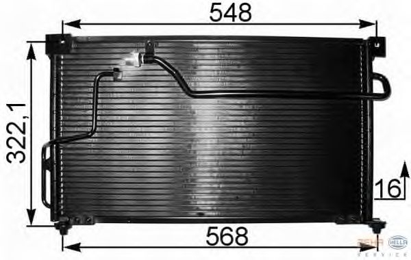 Радиатор кондиционера (конденсор) COND MAZDA (МАЗДА) 626/MX6 91-97 (Van Wezel) - фото 
