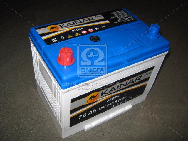 Акумулятор   75Ah-12v KAINAR Asia (258x173x220),L,EN640 !КАТ. -15% 070 341 1 110 - фото 