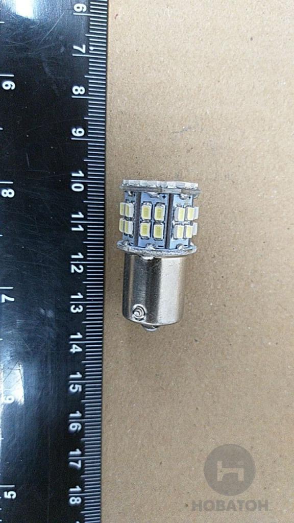Лампа LED  указателей поворотов и стоп-сигналов 24V BA15S 50SMD WHITE<TEMPEST> - фото 