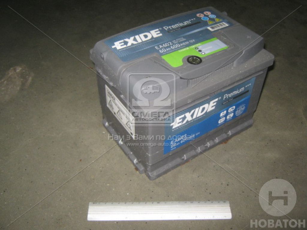 Акумулятор 61Ah-12v Exide PREMIUM (242х175х175), R, EN600 EXIDE EA612 - фото 