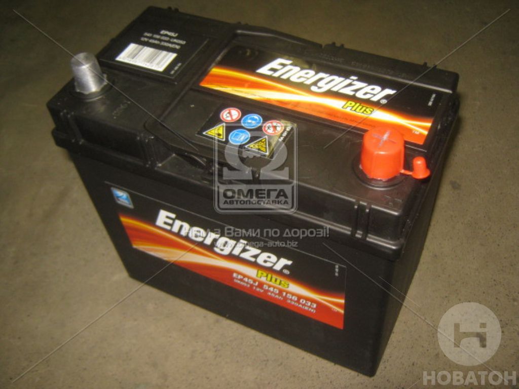 Аккумулятор   45Ah-12v Energizer Plus (238х129х227), R,EN330 - фото 0