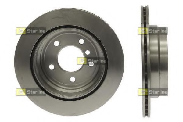 Диск тормозной задний (вентилируемый) (в упаковке два диска, цена указана за один) (Starline) - фото 