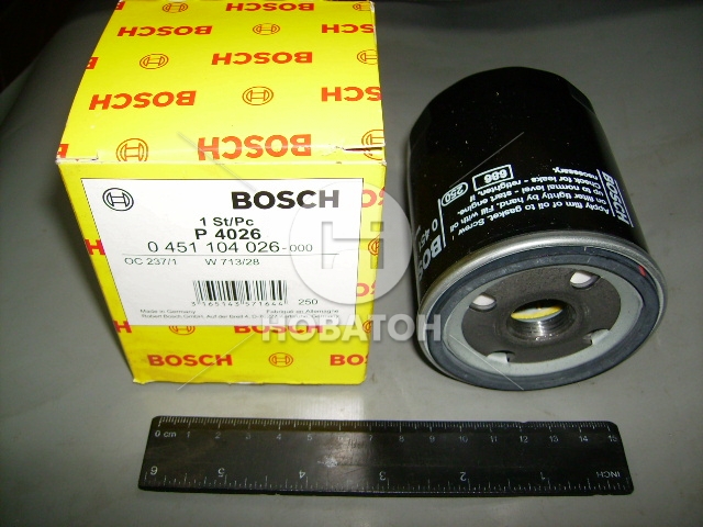 Фільтр масляний двигуна ГАЗ 3110 з дв. ROVER тип 20Т4 (вир-во Bosch) BOSCH 0451104026 - фото 