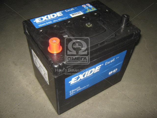 Аккумулятор   60Ah-12v Exide EXCELL(230х172х220),L,EN390 !КАТ. -20% EXIDE EB605 - фото 