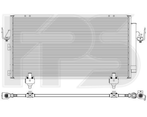 Радиатор кондиционера (конденсер) TOYOTA (ТОЙОТА) RAV-4- II 00 (FPS) - фото 