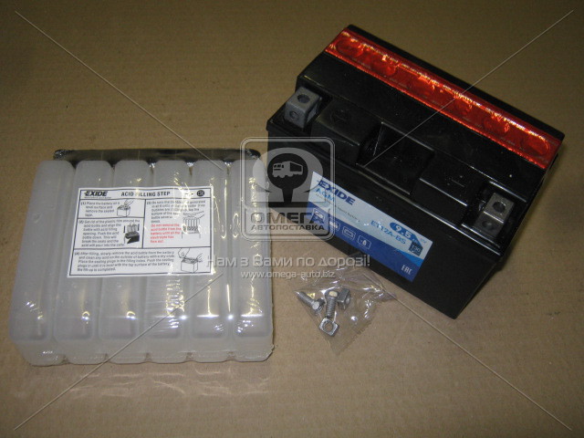 Аккумулятор    9,5Ah-12v Exide AGM (ET12A-BS) (150х87х105) L, EN130 - фото 
