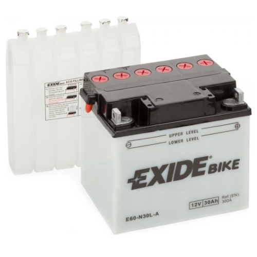 Акумулятор 30Ah-12v Exide (E60-N30L-A) (185х128х168) R, EN300 EXIDE E60-N30L-A - фото 