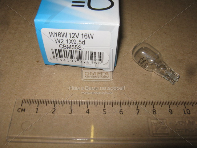 Лампа накалу WY16W 12V W2.1X9.5D (вир-во Champion) - фото 