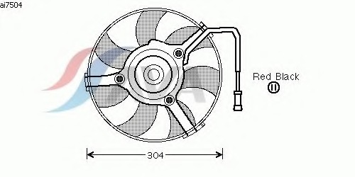 Вентилятор радіатора VW (вир-во AVA) - фото 