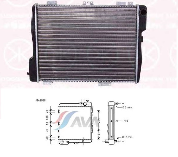 Радиатор охлаждения AUDI 80 (AVA) - фото 