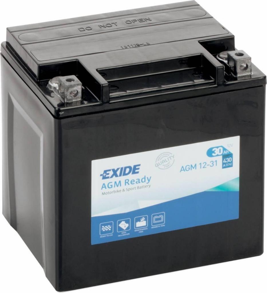 Аккумулятор   30Ah-12v Exide AGM (166х126х175),R,EN430 EXIDE AGM12-31 - фото 