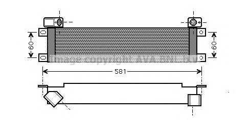 Масляный радиатор 2.2TD (+/-A +/-AC) [OE. 6025.310.186] (AVA COOLING - фото 