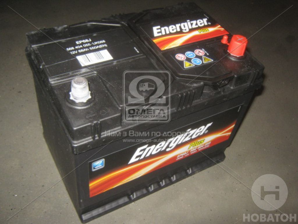 Акумулятор   68Ah-12v Energizer Plus (261х175х220), R,EN550 Азія - фото 0