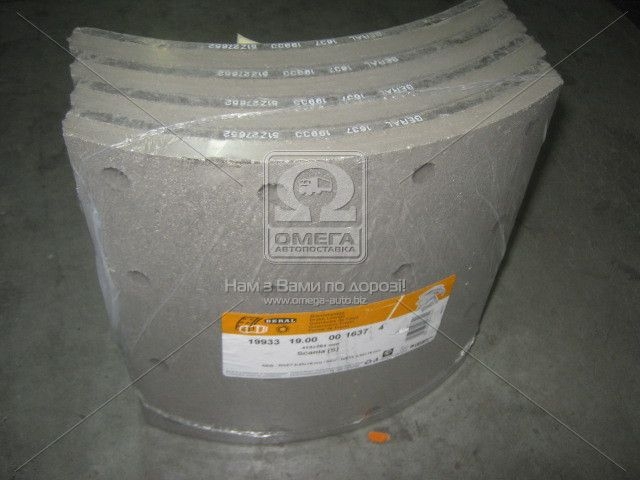 Накладки тормозные (комплект на ось) 413х254 стандарт SCANIA (СКАНИЯ) 3 Serie (BERAL) - фото 