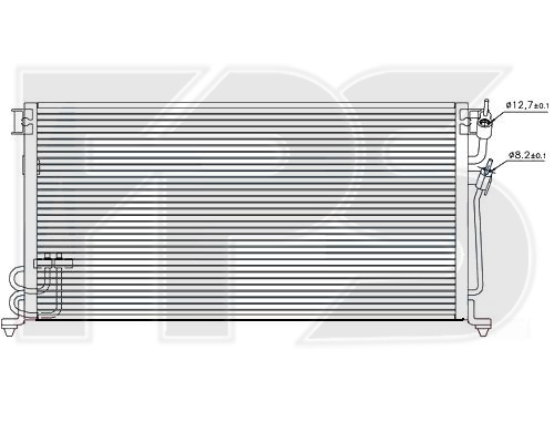 Радиатор кондиционера (конденсер) MT COLT(96-)1.3 i 12V(+)[OE MR398794] (NISSENS) 94492 - фото 