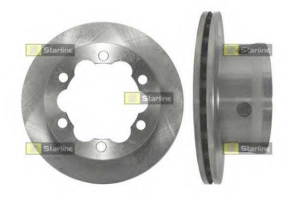 Диск тормозной задний (вентилируемый) (в упаковке два диска, цена указана за один) (Starline) - фото 