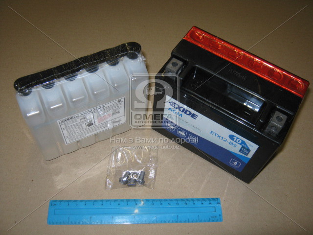 Аккумулятор   10Ah-12v Exide AGM (ETX12-BS) (150х87х130) L, EN150 EXIDE ETX12-BS - фото 