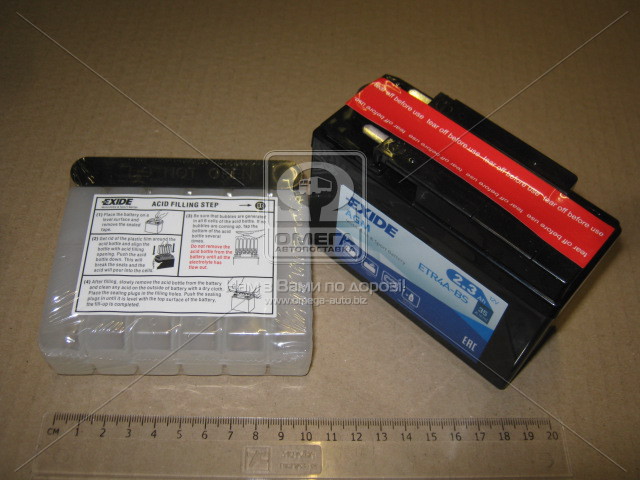 Аккумулятор    2,3Ah-12v Exide AGM (ETR4A-BS) (113х48х85) R, EN35 EXIDE ETR4A-BS - фото 