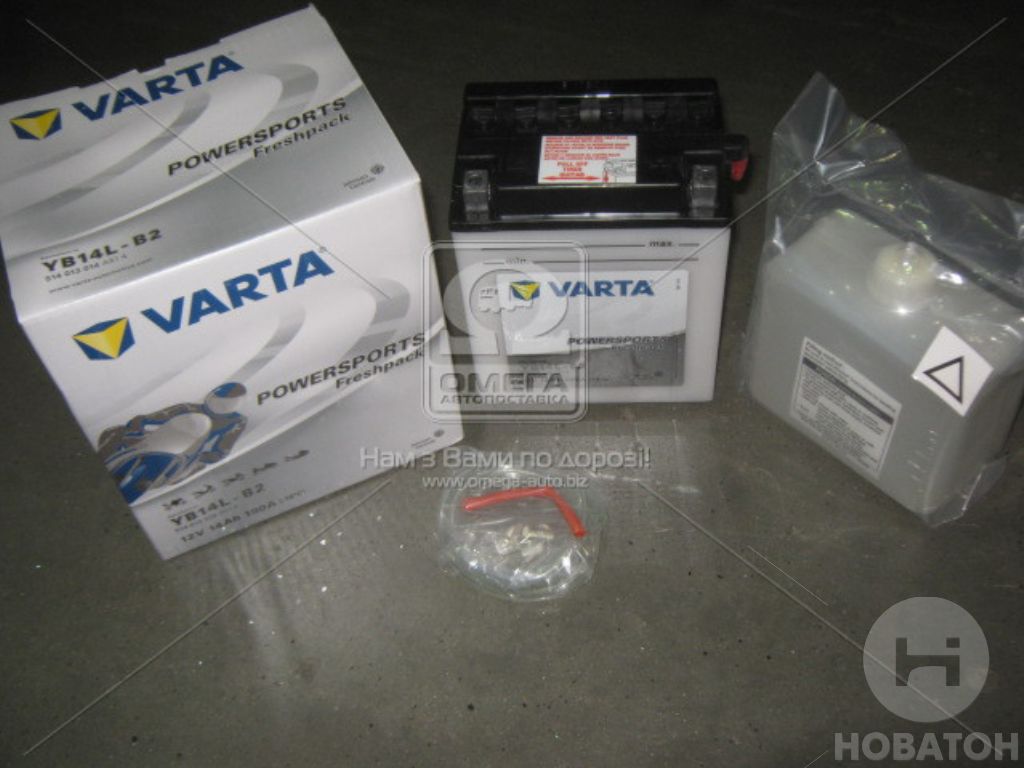 Аккумулятор 14 Ah-12v VARTA FS FP (YB14L-B2) (136x91x186), R, Y8, EN140 - фото 