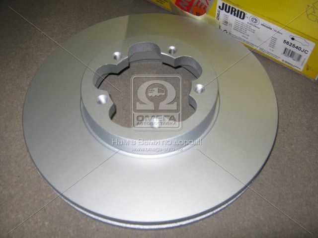 Диск тормозной передний (вентилируемый) (в упаковке 2 штуки, цена указана за 1) (Jurid) - фото 