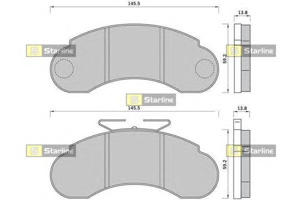 Колодки тормозные передние (дисковые) комплект (Starline) BDS390 - фото 