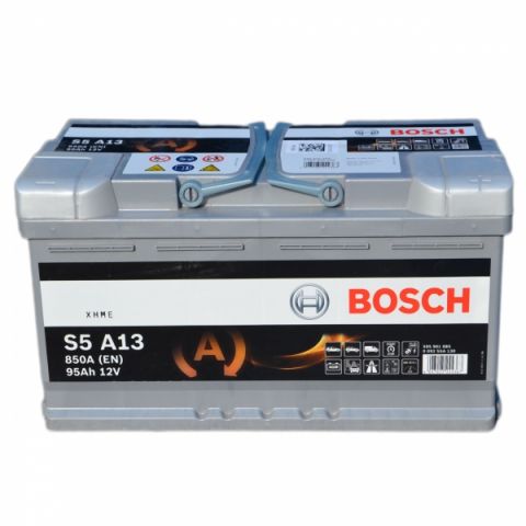 Аккумулятор   95Ah-12v BOSCH AGM (S5A13) (353x175x190),R,EN850 !КАТ. -10% - фото 
