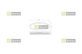 Колодки тормозные передние (дисковые) комплект (Starline) - фото 