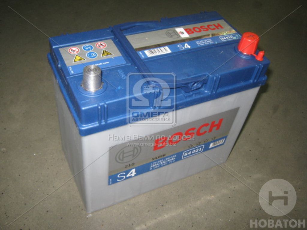 Акумулятор   45Ah-12v BOSCH (S4021) (238x129x227),R,EN330 - фото 0