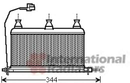 Радиатор отопителя E60/E61 525D>535D 03- (Van Wezel) - фото 
