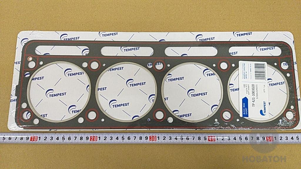 Прокладка головки блоку УАЗ дв.421 під газ металліз з гермет. (TEMPEST) 421.1003020-01 - фото 
