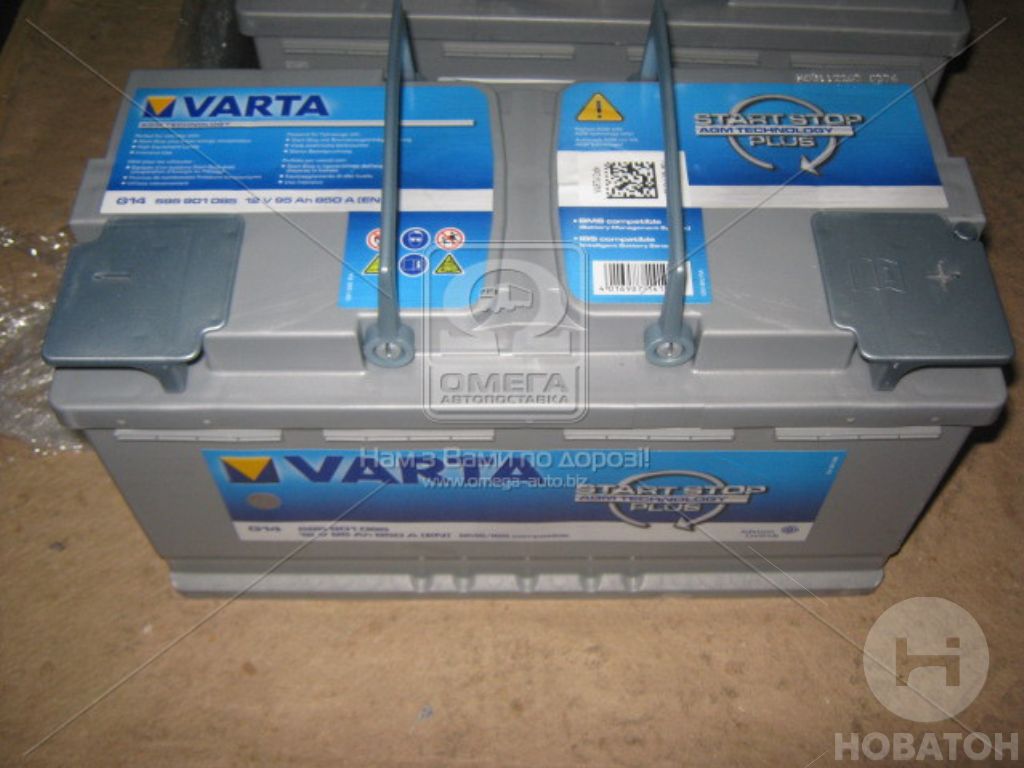 Акумулятор 95Ah-12v VARTA Silver Dynamic  (G14) (353х175х190), R, EN850 - фото 0