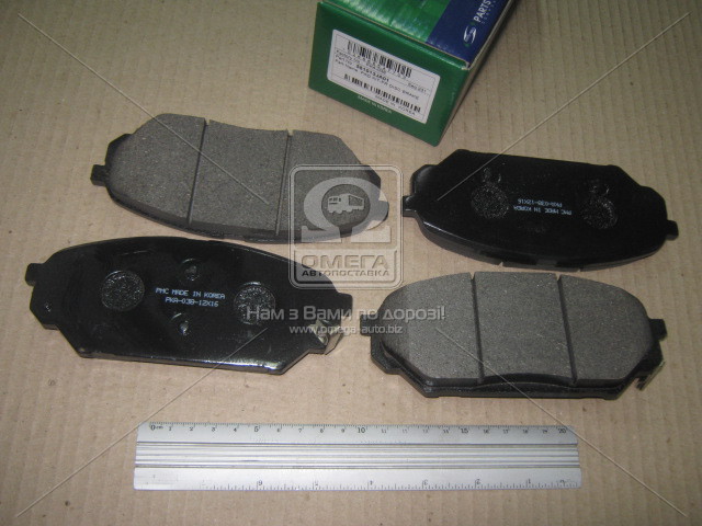 Колодки тормозные передние дисковые HYUNDAI (Хендай) VERACRUZ(-OCT 2006) (PARTS-MALL) - фото 