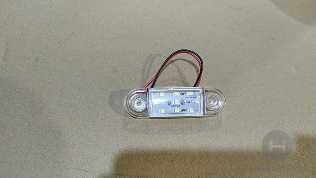 Фонарь габаритный LED белый (9 диодов, 3 ряда) (TEMPEST) - фото 