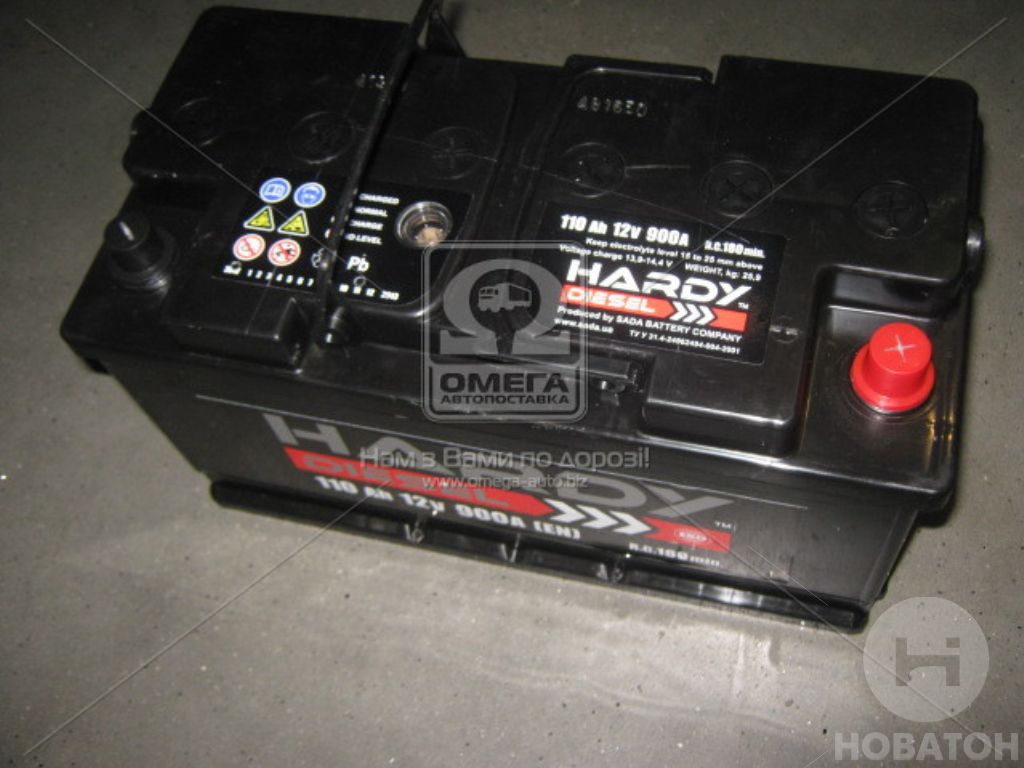 Аккумулятор   110Ah-12v HARDY DISEL (353x175x190),R,EN850 - фото 0