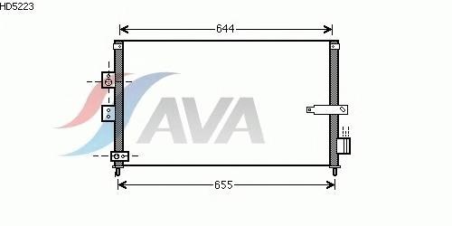 Радиатор кондиционера HONDA CIVIC VIII (FA, FD) (05-) (AVA) AVA COOLING HD5223D - фото 