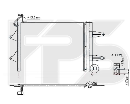 Радиатор кондиционера (конденсер) SEAT CORDOBA-III МТ/АТ 02 (FPS) Fps FP 64 K221 - фото 