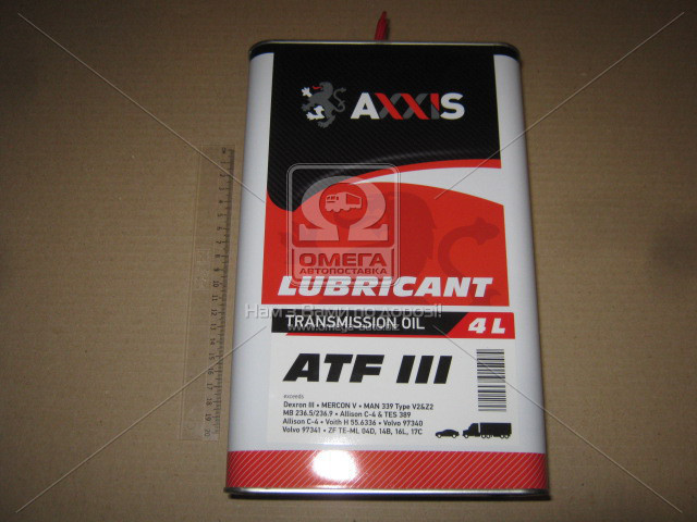 Масло трансмисс. AXXIS  ATF 3  (Канистра 4л) - фото 