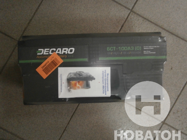 Аккумулятор 100Ah-12v DECARO (353х175х190), R,EN850 - фото 