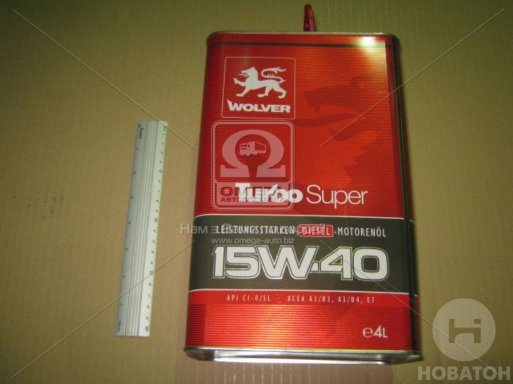 Олива моторн.. Wolver Turbo Super SAE 15W-40 API CI-4/SL (Каністра 4л) 6583 - фото 