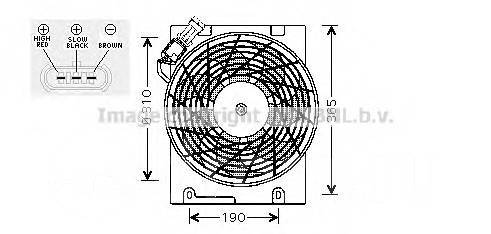 Вентилятор радиатора OPEL ASTRA G (98-) (AVA) - фото 