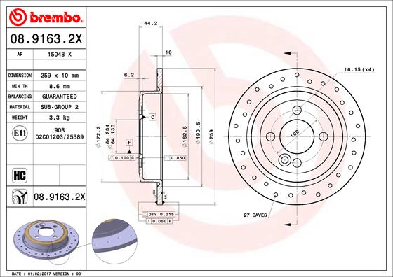 Гальмівний диск BREMBO 09.9758.10 - фото 