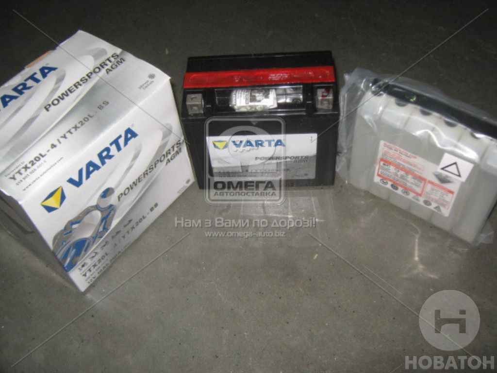 Акумулятор 18Ah-12v VARTA FS AGM (YTX20L-4, YTX20L-BS), (177x88x156), R, Y4, EN250 518 901 026 - фото 