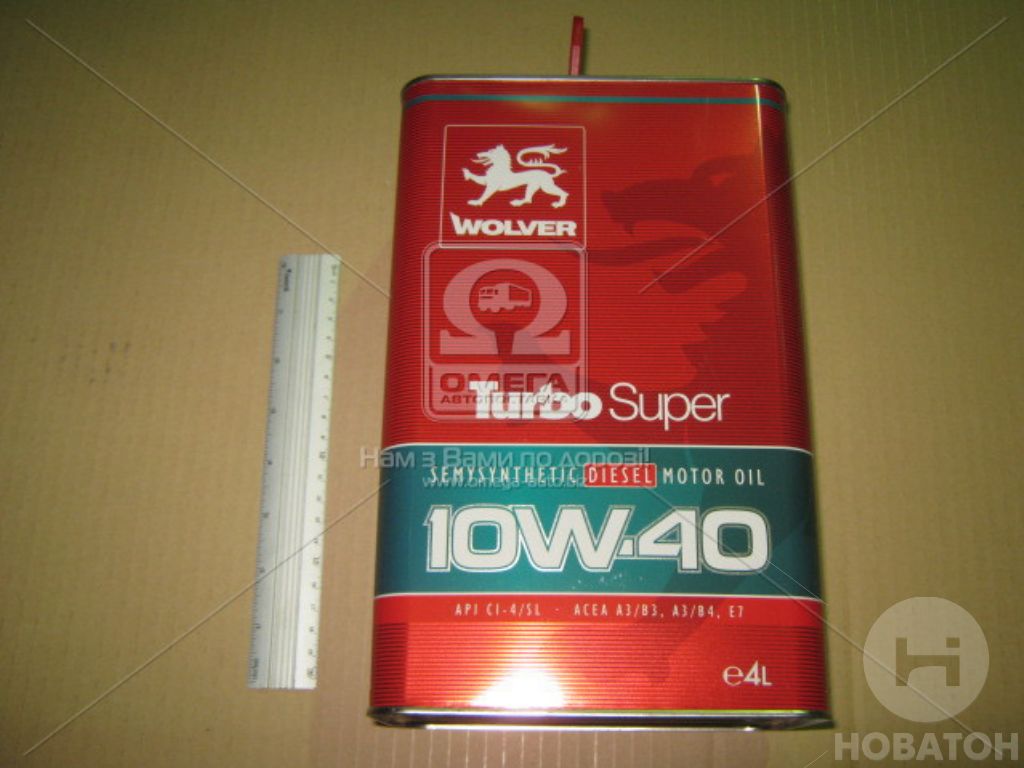 Олива моторн.. Wolver Turbo Super SAE 10W-40 API CI-4/SL (Каністра 4л) 6581 - фото 