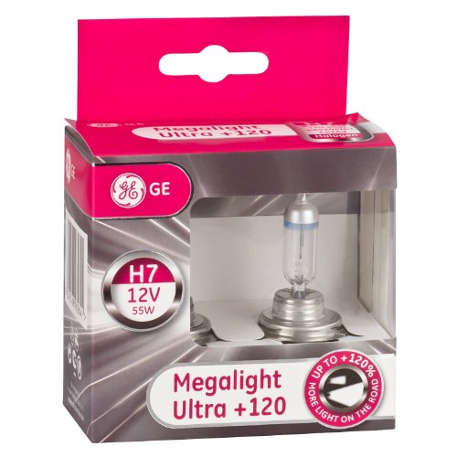 Автомобильная лампа H7 MegaligнT 55W+120% 12V (PX26d) - Цена указана за 1шт, рекомендуется менять 2ш GENERAL ELECTRIC 58520SNU - фото 