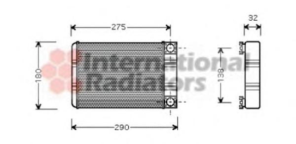 Радіатор опалювача MB W203 (C/CLK) ALL 00- (Van Wezel) - фото 